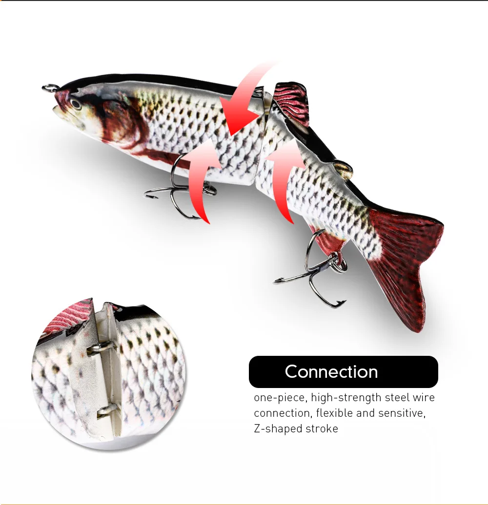 Señuelos de Pesca de curricán, cebo Artificial Wobbler, multisección, duro, Bait180mm/65,5g, 1 Uds. - imagen 2