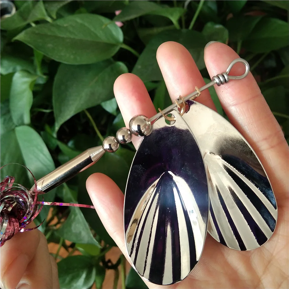 Swolfy-Cebo giratorio Artificial para pesca, cebo de 24cm, 42g, cuchara de Metal Topwater, cebo para lubina, 1 unidad - imagen 3