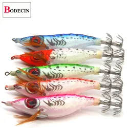 Cebo duro Artificial luminoso, anzuelo de calamar de agua salada, cuerpo de anzuelo 3,0, camarón, pulpo, sepia, señuelo de pesca, aparejos de mar, 25 unidades