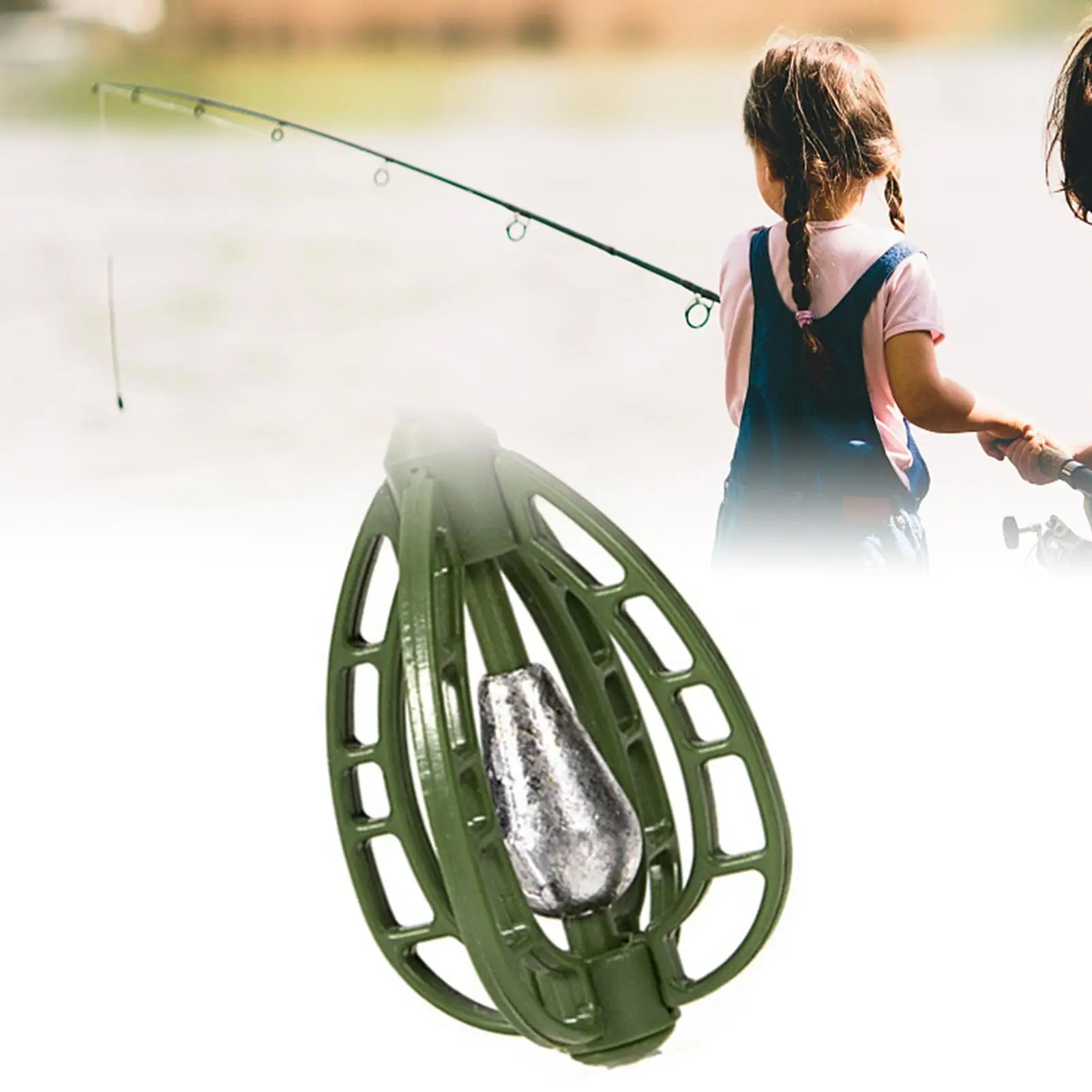 20g 30g 40g Fishing Tackle Feeder Cage Carp Fish Feeder Bait Basket Holder Outdoor Fishing Accessories Bait Cage Feeder - imagen 4