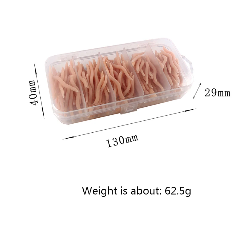 Señuelo de pesca biónico de goma blanda, cebo de 40mm y 65g, Wobbler, gusano suave, cebo de pesca de carpa, Swimbait de silicona Artificial, 150 unids/set - imagen 5