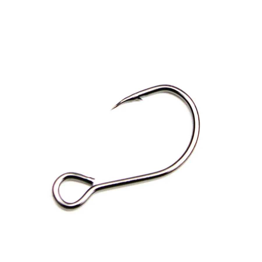 Swolfy-anzuelo de repuesto para señuelo de pesca, anzuelos de un solo pez, anzuelo en línea, tamaño grande 1 2 4 6 8 1/0 2/0, acero al carbono - imagen 3