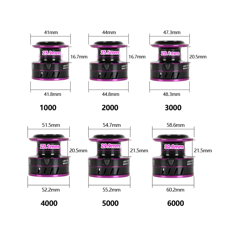 KD1000-6000-carrete de pesca giratorio de Metal, arrastre máximo de 10kg, 5,0: 1/4, 7: 1, carrete de agua salada, balancín CNC - imagen 2
