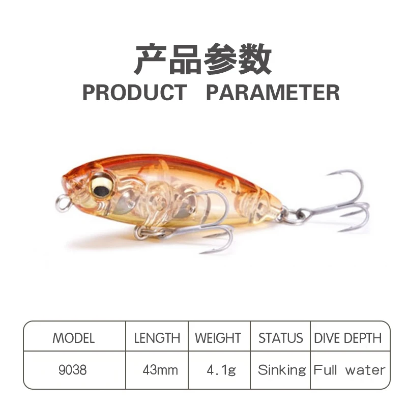 Señuelo de pesca de lápiz 2021, peso de 4,1g, 43mm, accesorios de pesca de invierno, anzuelos artificiales, productos de cebo, señuelos de Lucio, peces de carpa - imagen 5