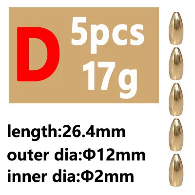 5pcs D type 17g