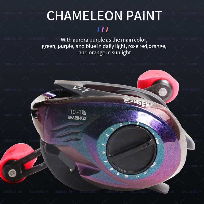 Carrete de pesca de fundición TEASER, relación de engranaje, carrete giratorio de alta velocidad, carrete de fundición para carpa para agua salada, engranaje de latón ultraligero de 18LB 203g - imagen 5