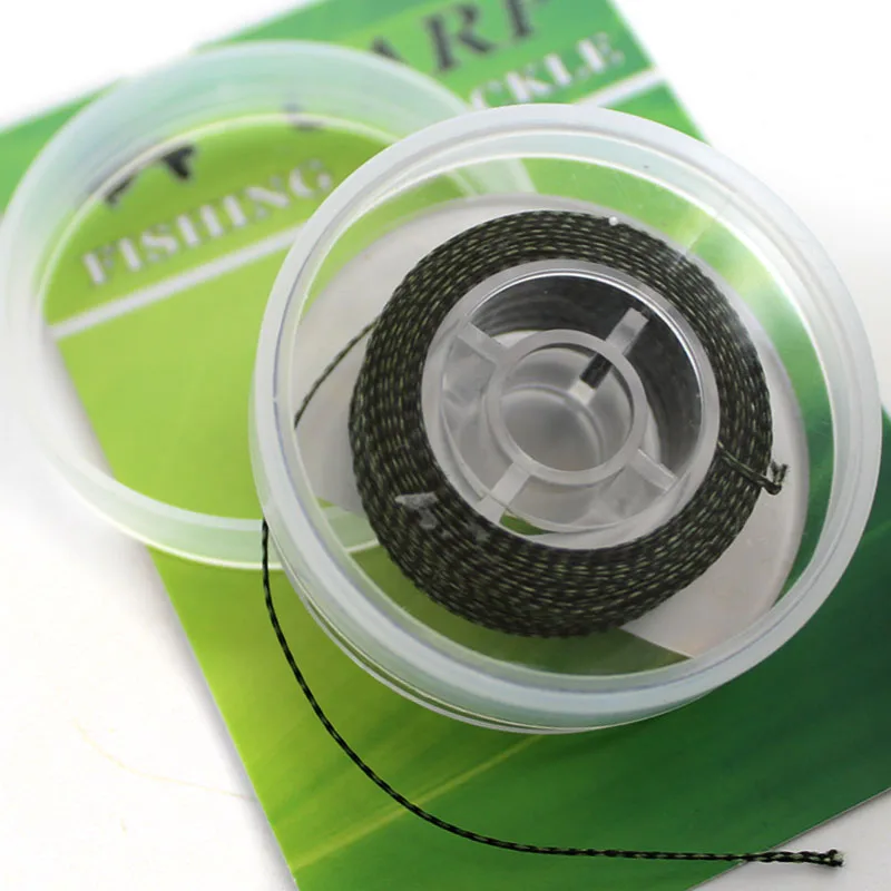Sedal trenzado suave para pesca de carpa, aparejo de pesca de carpa de 20m, Un gancho recubierto, 25LB - imagen 2