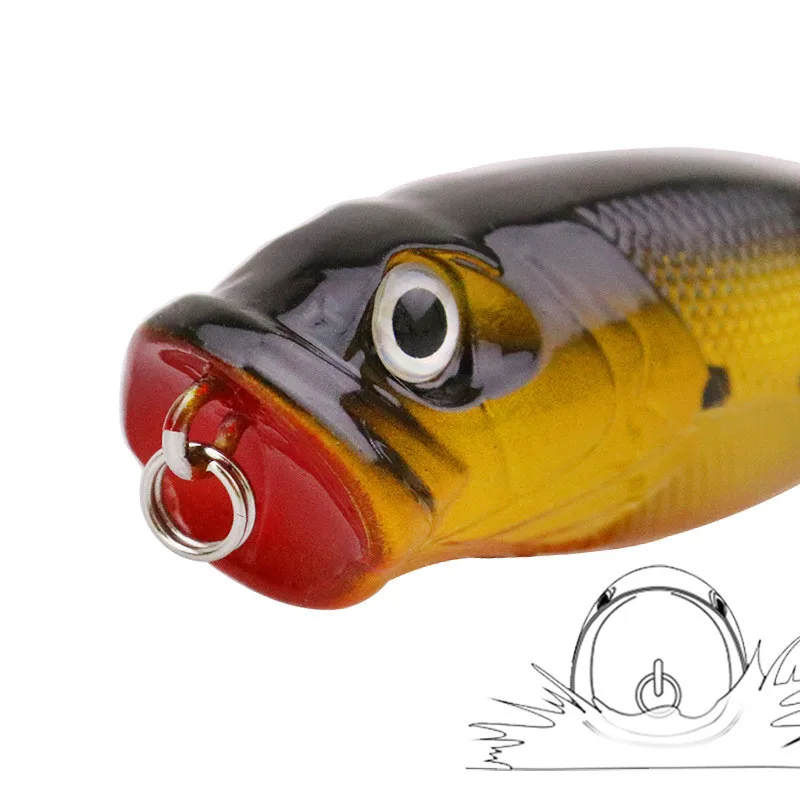 Señuelo de pesca Boom Popper bolas de acero ruidosas construir cebo duro 7cm/8,5g Poper señuelos artificiales agua superior 1 piezas venta - imagen 3