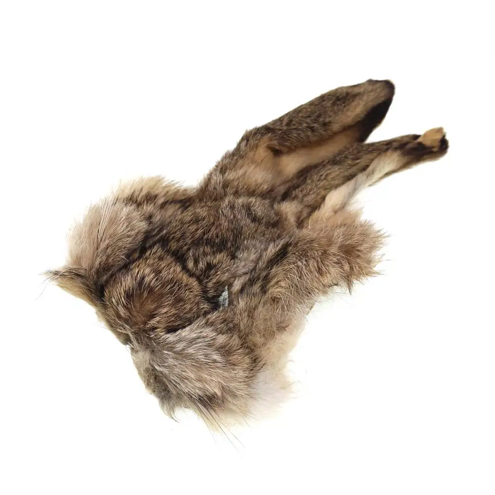 Bimoo, 1 unidad de máscaras de liebre, infáfico de la oreja de liebre progresado, doble piel y pelos con pelos protectores más rígidos, materiales para atar moscas súper finos - imagen 5