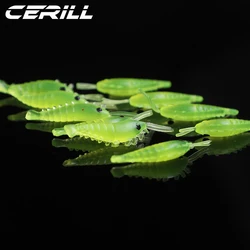 Ceril Swimbait de silicona lumínico para carpa, lubina y camarón