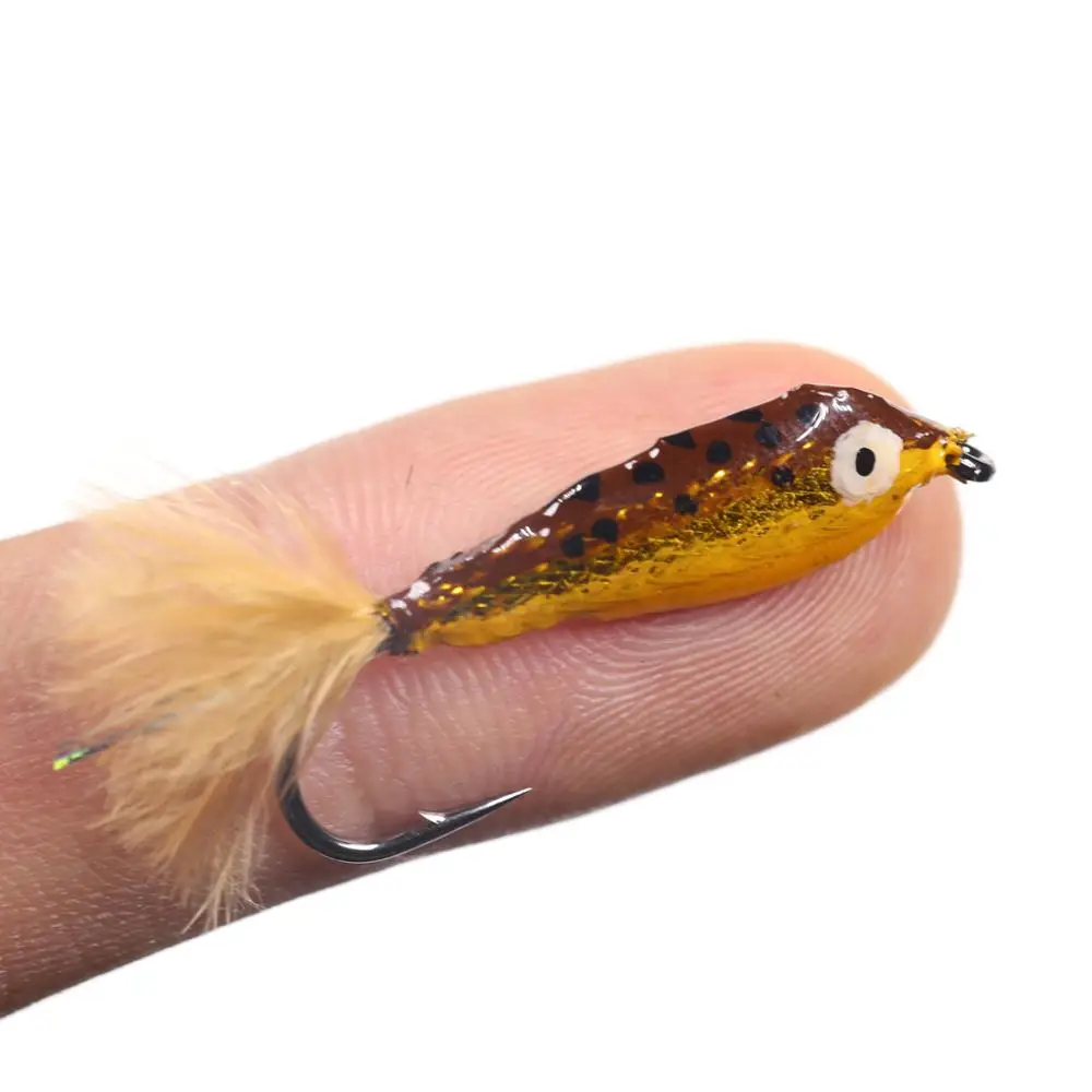 Bimoo 6PCS # 4 peces de cebo epoxi, pececillos, trucha para freír, moscas de pesca con mosca, señuelos, Streamer para salmón, Lucio, trucha arcoíris, pesca de perca - imagen 3
