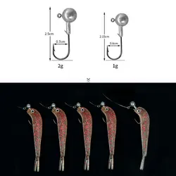 Cabezas Jig Head AS T-Tail para pesca con vinilos de lubina marina