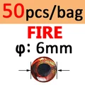 6mm FIRE 50 piezas