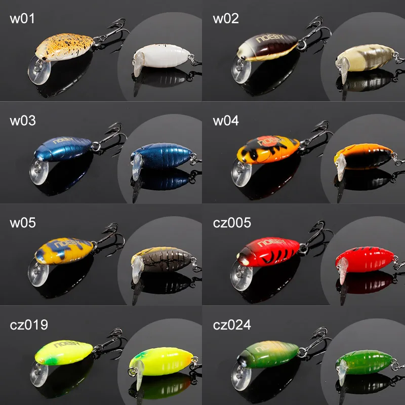 Noeby Crankbaits 28mm 2g Mini Señuelos de Pesca de pececillo flotante cebos duros artificiales Wobblers de manivela pequeña para aparejos de pesca de trucha - imagen 4