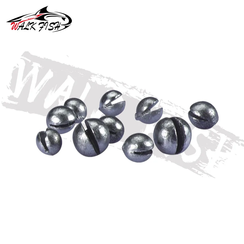 WALK FISH 205/106 Uds. Juego de pieles de mordida abierta para pesca, hundimiento de plomo, tiro partido, plomos de pesca, mordedura de gota, plomo redondo, auxiliar Bob - imagen 2