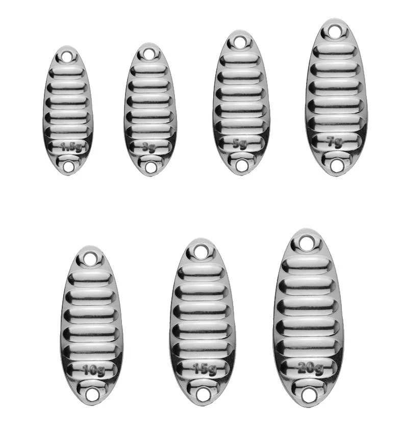 Señuelo giratorio de Metal dorado y plateado, 1 piezas, 1,5G, 3G, 7G, 10G, 15G, 20G, Señuelos de Pesca con lentejuelas, cebos duros, aparejos de pesca de Lucio - imagen 4