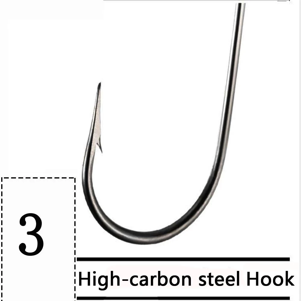 Anzuelo de cabeza NED de 5/10 Uds., 2g-20g, gancho de cabeza de plantilla de bola redonda de todos los tamaños, anzuelos secundarios de vástago largo sin malezas para pesca de gusanos blandos - imagen 3