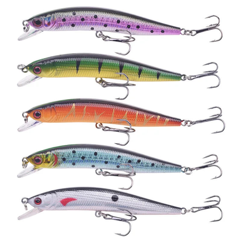 Señuelos flotantes de pesca Minnow, Wobblers, 100mm, 8g, ojos 3D, cebo duro Artificial, Crankbait, Swimbait, aparejos de pesca de carpa, 1 ud. - imagen 3