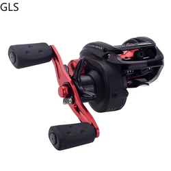Carrete de Metal para Baitcasting, sistema de freno magnético de asiento de pie estable de alta velocidad, rueda de pesca, arrastre máximo de 8kg, 19 + 2BB, 7,2: 1