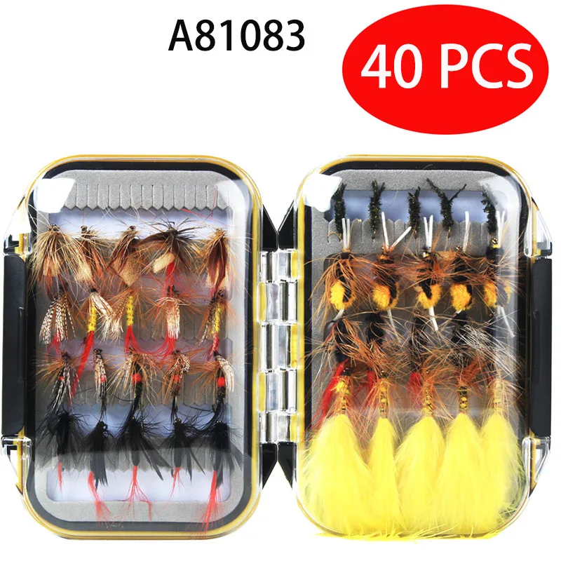 Bionic-Juego de cebos para pesca, mini anzuelos crankbait con mosca, caja pequeña, conjunto de cebos para pesca de trucha, carpa, plátano - imagen 3