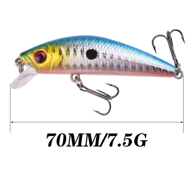 Juego de Señuelos de Pesca de pececillos Crankbaits, pluma de lubina, Wobbler, cebo Artificial para aparejos de pesca, Swimbait de plástico duro, 18 unidades por lote - imagen 2