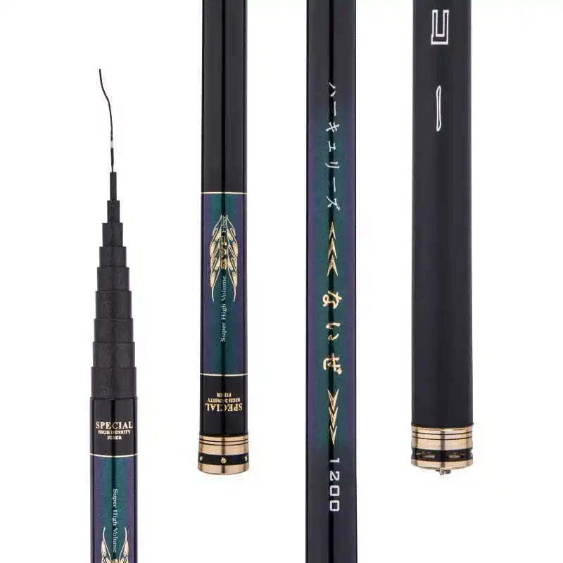 Caña de pescar telescópica de alto carbono, caña de pescar de secciones largas, ultraligera, 9M-15M - imagen 2