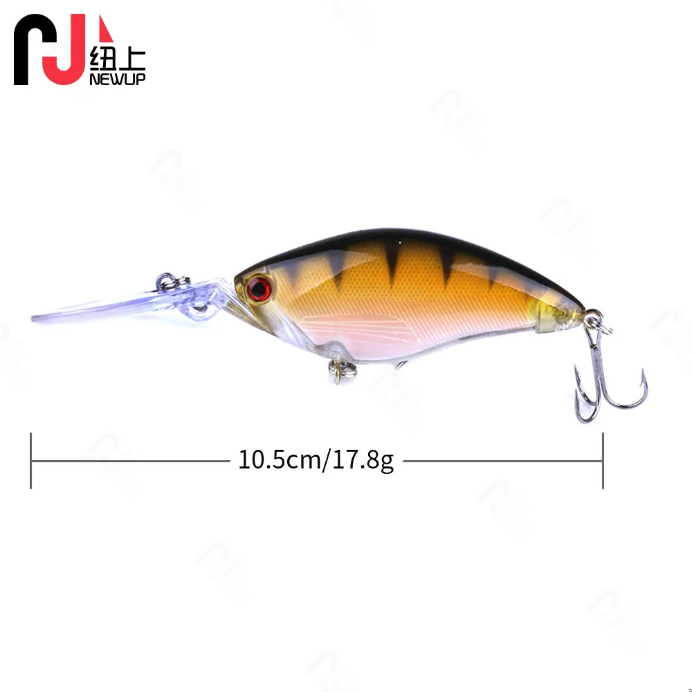 Newup-Crankbaits flotantes para Pesca, 10,5 CM-17,8g, Wobblers de pececillo para pesca con curricán/el Lucio, cebo duro, aparejos de Pesca - imagen 4
