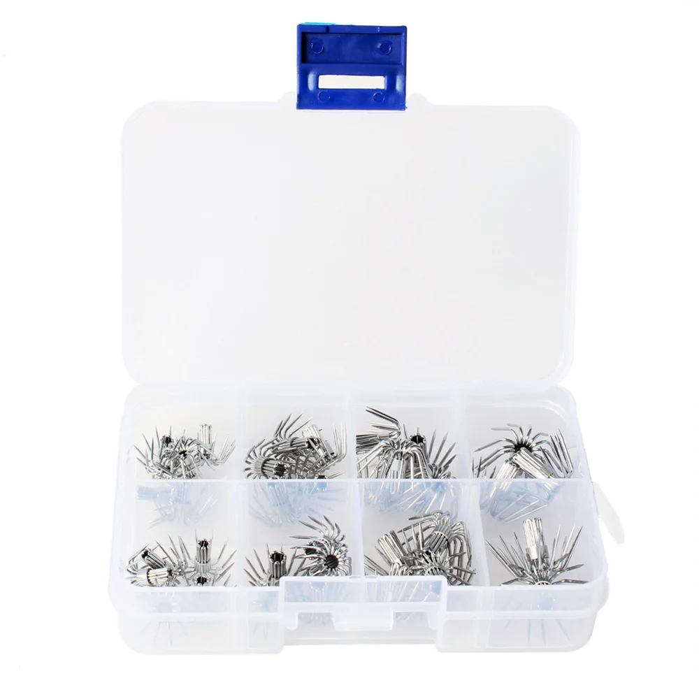 Anzuelos afilados de acero inoxidable para manualidades, anzuelos de pulpo/calamar, camarón, señuelo, accesorios de paraguas, 35 unids/caja, 2,0 #-4,5 # - imagen 2