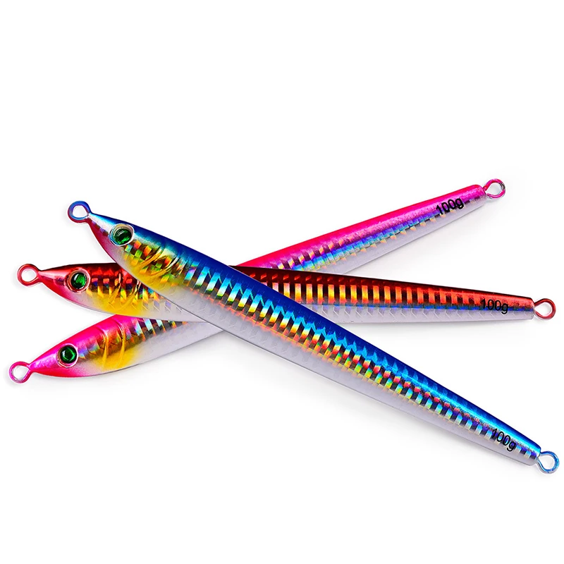 Señuelos de pesca de lubina con plantilla de Metal, aparejos de pesca, cebo de agua salada, 7-21g, señuelo de Jigging lento, cebos artificiales duros, arrastre de atún sin gancho - imagen 5