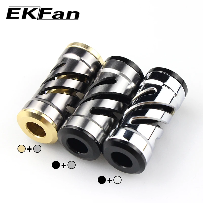 EKFan-perilla de mango de carrete de pesca de aleación de aluminio, 2 unid/set, para DAI & SHI, carrete de fundición de cebo, piezas modificadas sin rodamiento - imagen 3