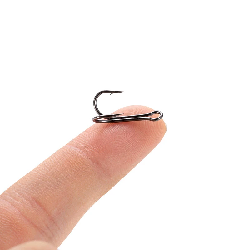 Mosodo-anzuelo de pesca doble con púas, 10 unids/set/juego, accesorios de pesca con mosca - imagen 5