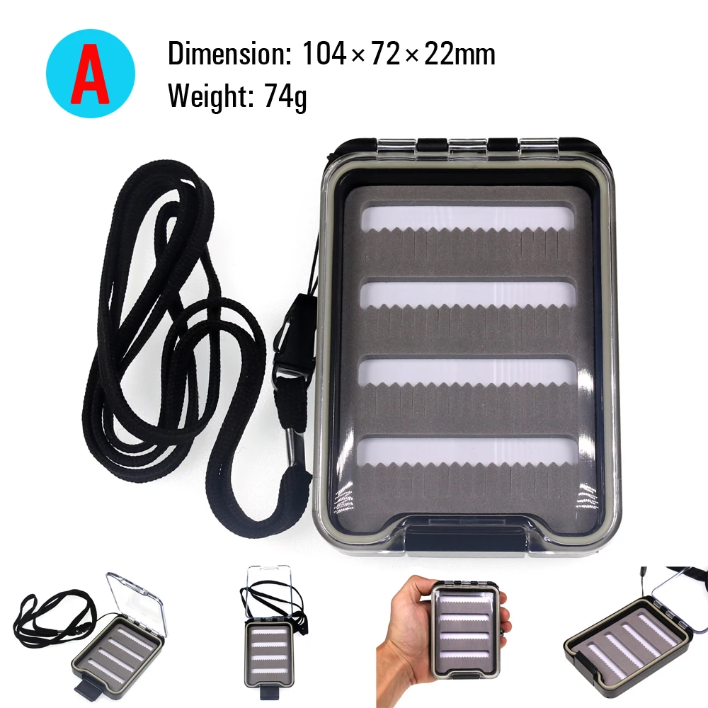 ICERIO-caja de aparejos de pesca con mosca, resistente al agua, doble cara, cebo, señuelo, moscas, ninfa, cajas de almacenamiento, accesorios de pesca con mosca de carpa