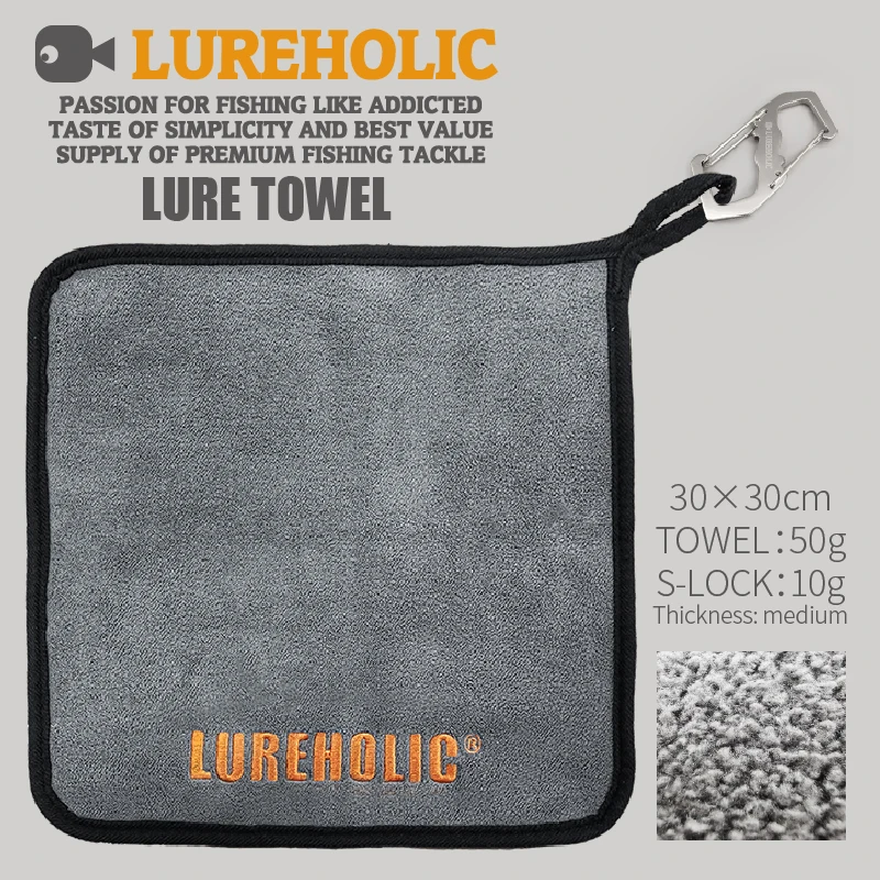 LUREHOLIC Toalla de Pesca Absorbente y Antiadherente para Manos