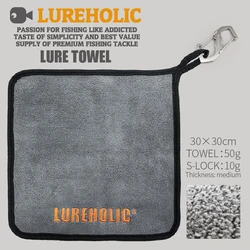 LUREHOLIC-Toalla de pesca, ropa de pesca, gruesa, antiadherente, absorbente, para deportes al aire libre, toalla para manos, senderismo y pesca