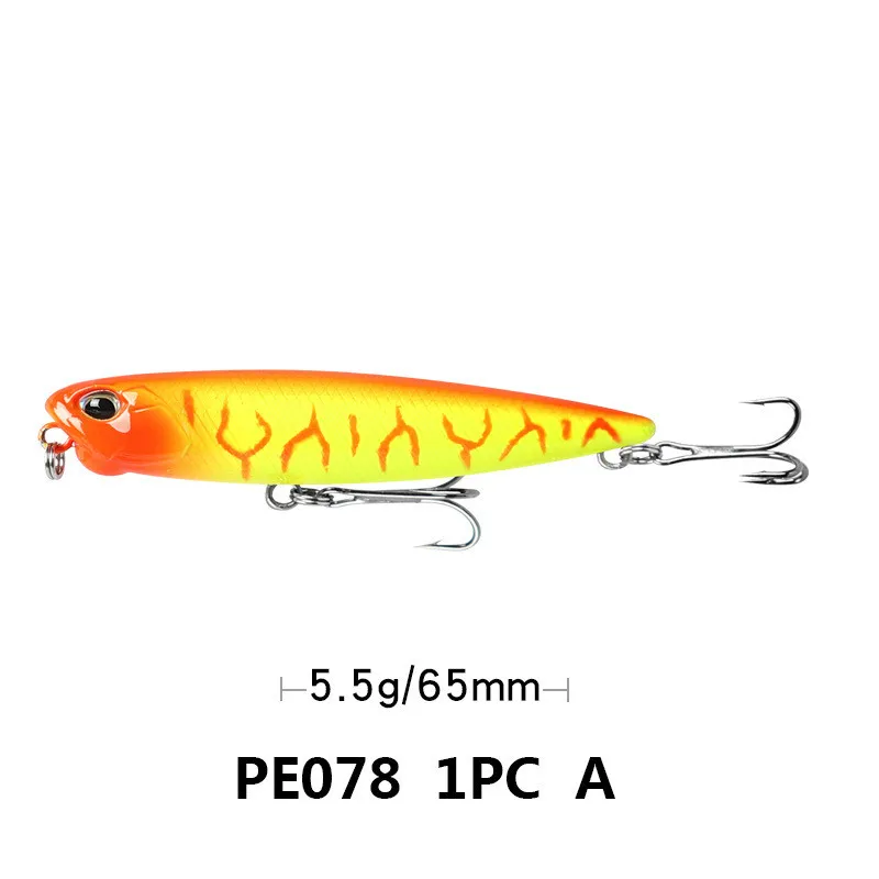 Señuelos De Pesca De lápiz flotante, anzuelos De 5,5g De peso, superficie De lápiz, Whopper De agua, artilugios De Pesca Artificial - imagen 5