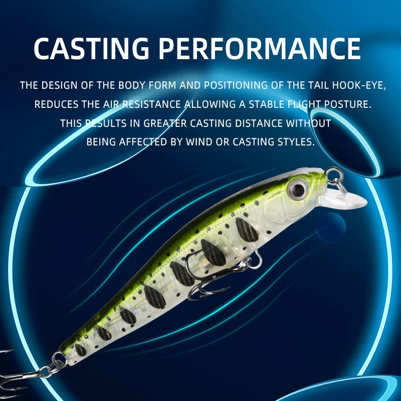 Señuelo Minnow BEARKING 70mm – Peso magnético profesional - imagen 3