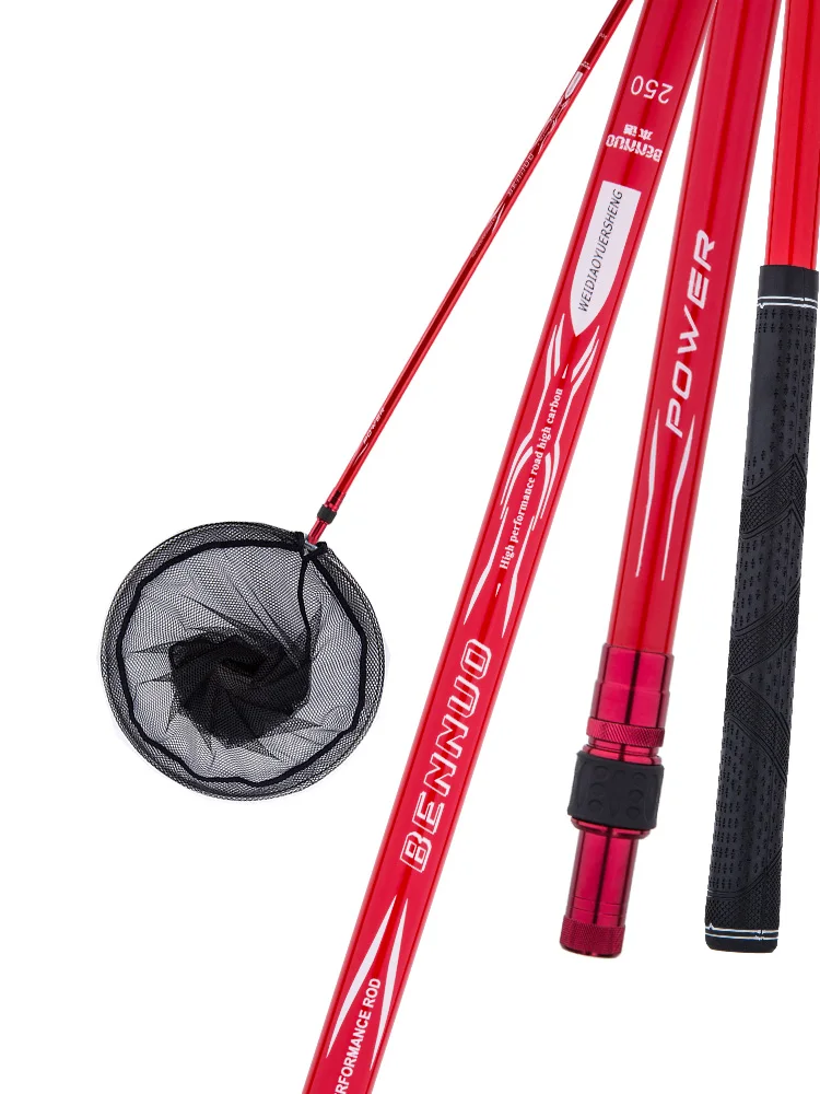 Red de pesca retráctil de fibra de carbono, 2,5/1,8/2,1/m, Red de aterrizaje plegable telescópica, para pesca con mosca - imagen 2