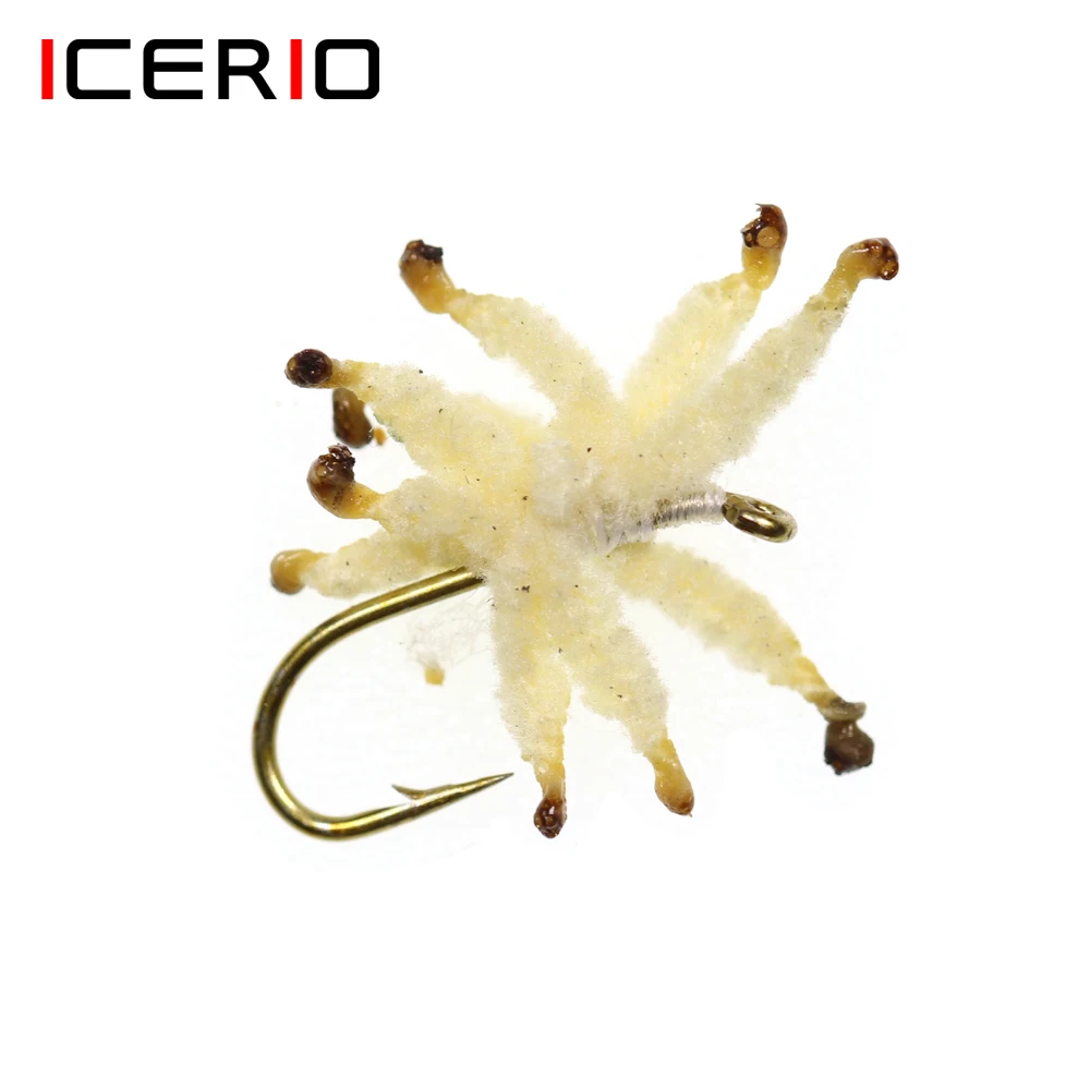 ICERIO-señuelo de pesca de Carpa, Trucha, ninfas, gusano, 6 piezas