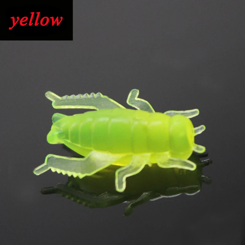 Señuelos de Pesca de Grillo, cebo Artificial de insectos blandos, ligero, saltamontes realistas, Wobblers de océano, cebo de silicona, 10 unidades por lote - imagen 5
