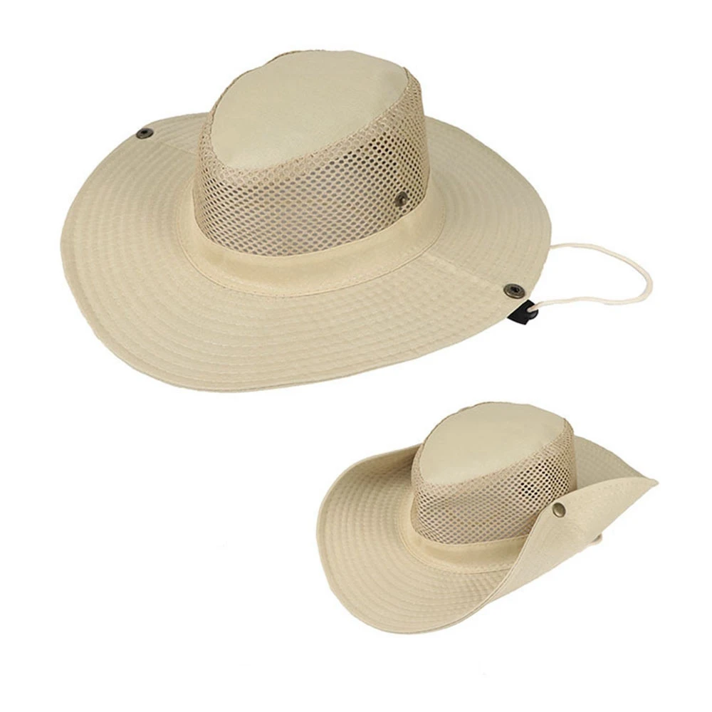 Sombrero de ala ancha transpirable para hombre, gorro de pesca para ciclismo, con solapa de cubo, accesorios nepaleses - imagen 3