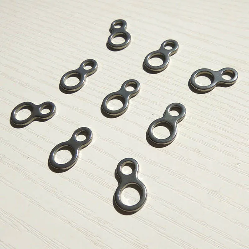 2 paquetes de pesca de alta resistencia, doble 8 anillos sólidos, conector giratorio para pesca de arrastre, anzuelo de Jigs, pesca en agua salada - imagen 2