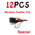 12pcs Feather Black
