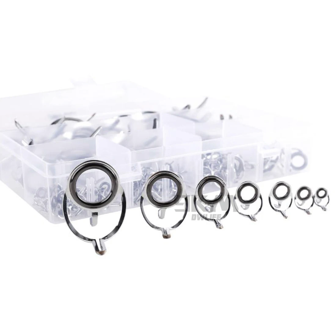 Kit de guías de reparación de cañas, guías de caña de pescar de acero inoxidable, guía de construcción de caña de pescar de agua dulce y de mar, anillos de cerámica de 4mm ~ 38mm - imagen 4