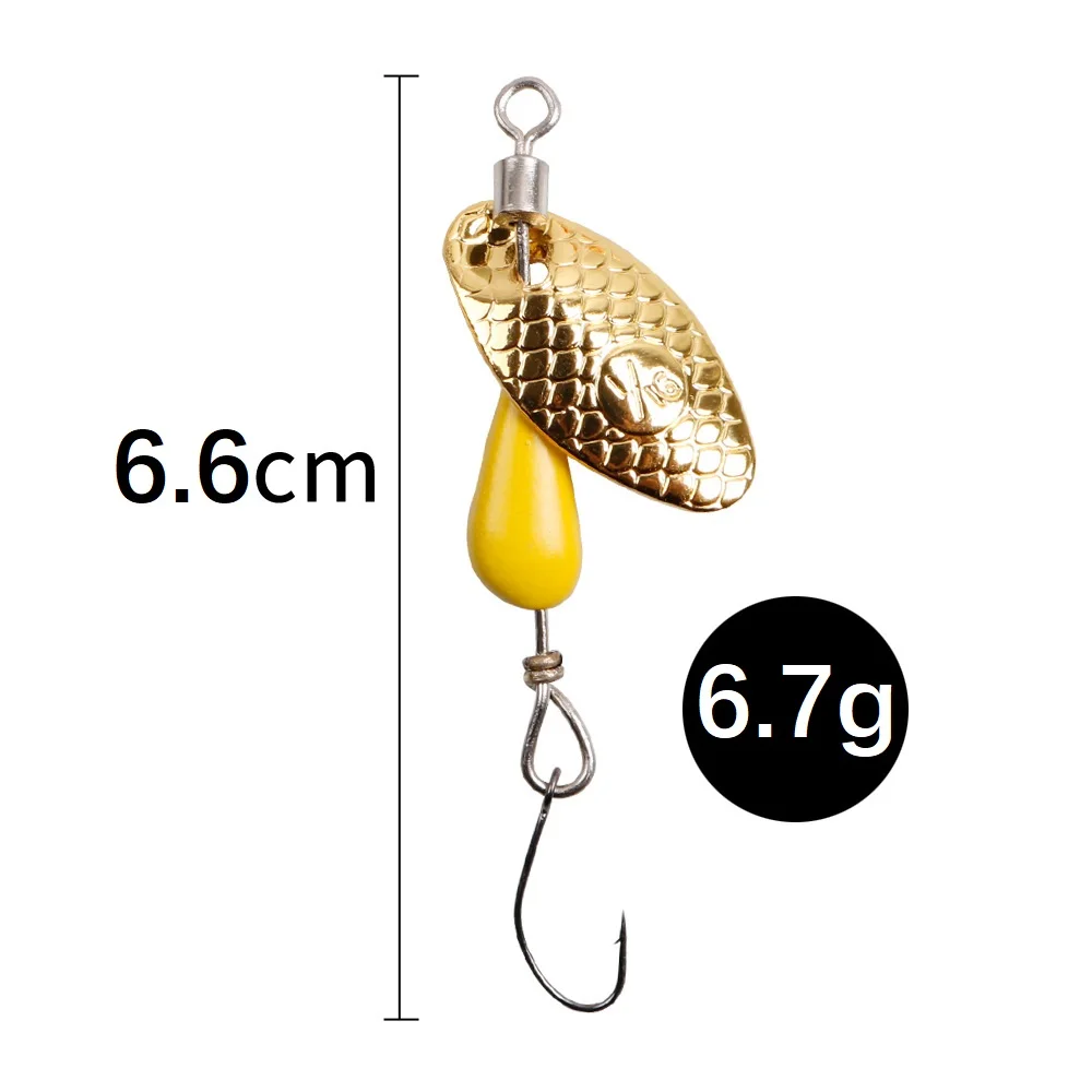 Señuelo giratorio Spinner Colorado 5.5cm 2.8g – Anzuelo para trucha lubina - imagen 5