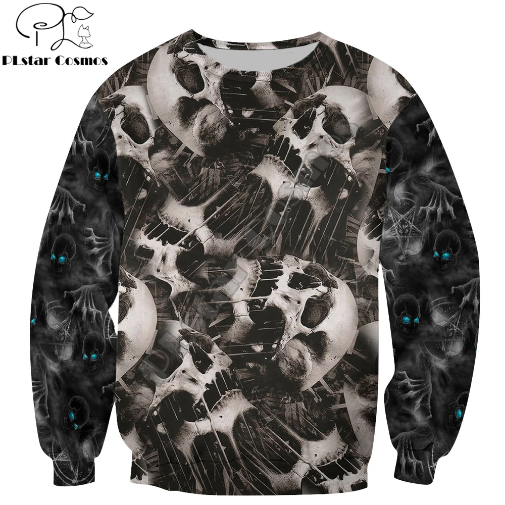 Sudadera calavera 3D KJ659 – Cremallera informal para hombre - imagen 5