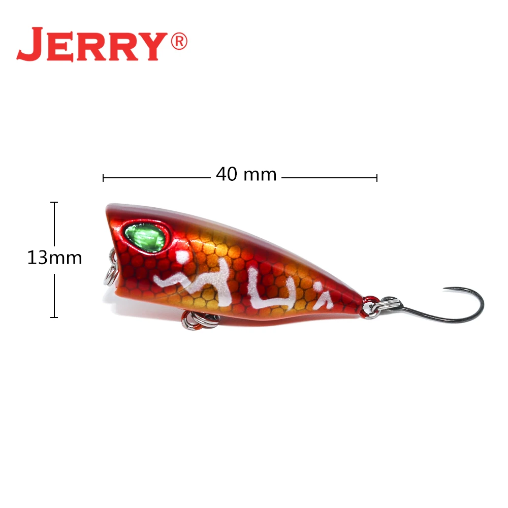 Jerry Dwarf-SEÑUELOS flotantes para Pesca, aparejos de Pesca de fundición, ultraligeros, Topwater, Popper, perca de lubina, 40mm, 3,2g - imagen 5