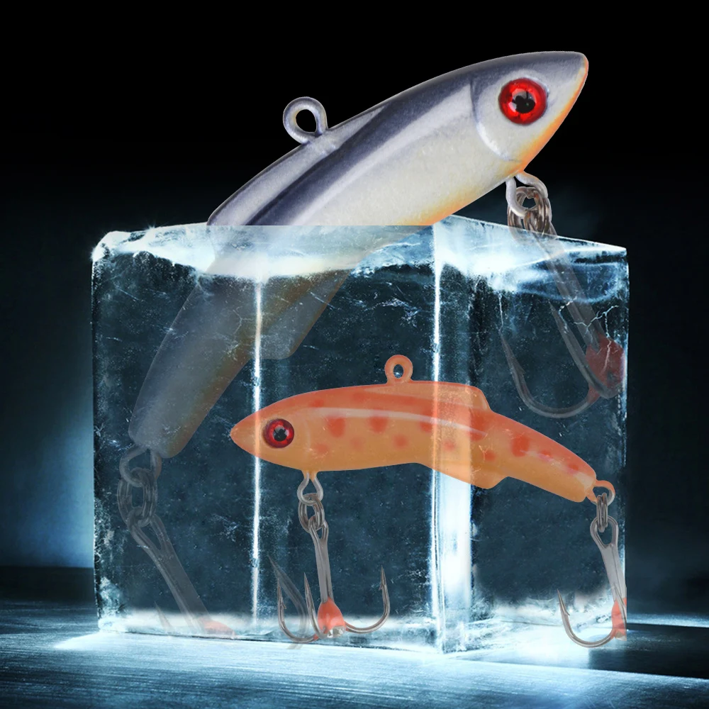 FTK-señuelo para pesca en hielo, 1 unidad, 15g, 20g, 30g, ojos 3D, sonajero y Vib para Señuelos de pesca de invierno, bozal de pesca de Einter - imagen 3