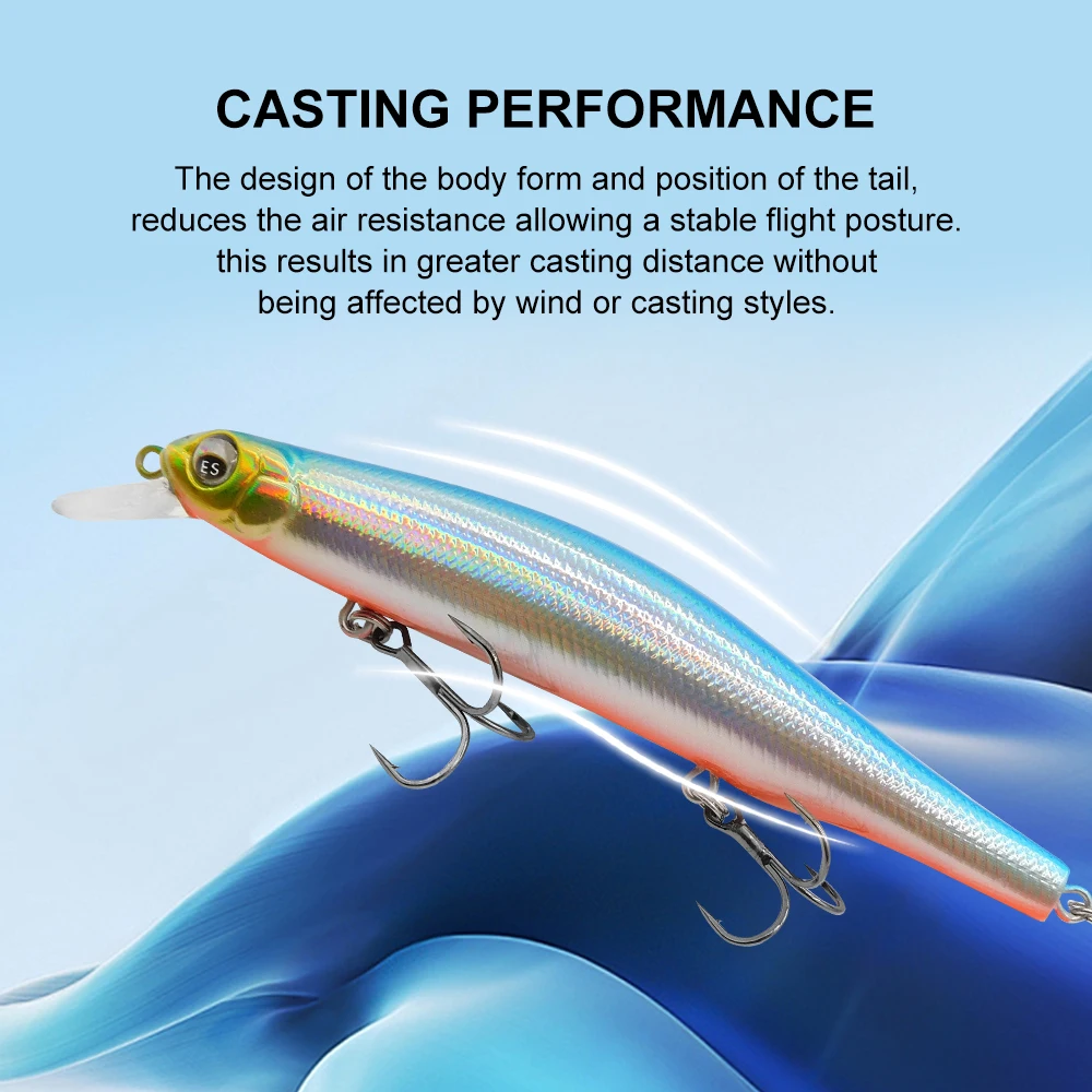 KESFISHING-Cebo duro con sistema de peso magnético, señuelo de pesca de calidad, 112mm, 17g, 0,8-1,2 m - imagen 4