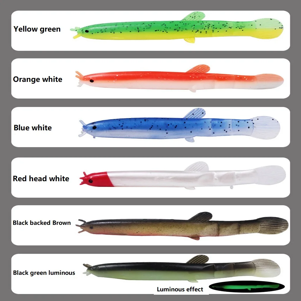 Loach-cebo blando de dos colores, gusano de silicona biónico de 73mm/2,5g, Jighead, Swimbait, Wobbler, perca de impresión 3D, aparejos de pesca de carpa, 4 unidades por lote - imagen 3