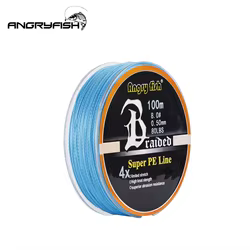 Angryfish Sedal de pesca trenzado 4 hebras resistente al desgaste